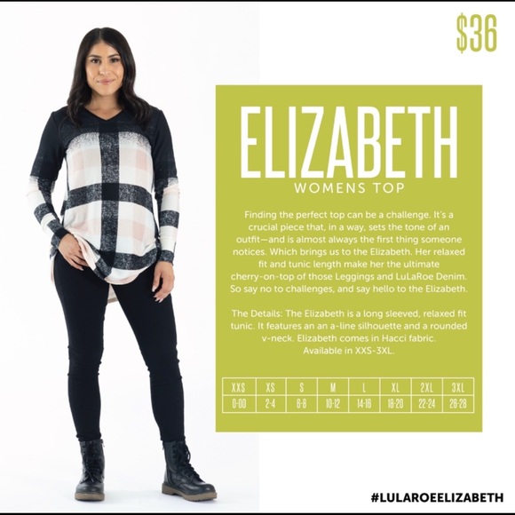 NWT LuLaRoe Elizabeth Tunic Sz XXS - Picture 5 of 5